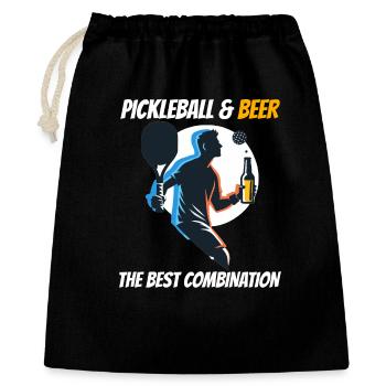Pickleball & Beer The Best Combination - Gift Bag 40 x 50 cm - black - Front