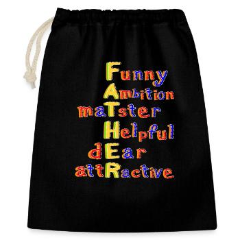 Father-Vibrant Colourful Motivational Word Art - Gift Bag 40 x 50 cm - black - Front