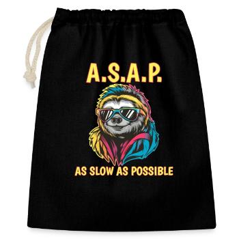 ASAP As Slow As Possible Sloth Cool Sunglasses - Gift Bag 40 x 50 cm - black - Front