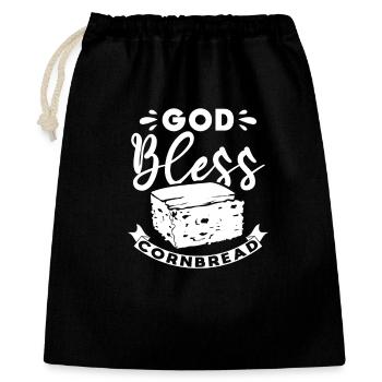 Que Dieu bénisse le pain de maïs - Sac cadeau 40 x 50 cm - noir - Devant
