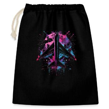 Airplane Steampunk - Gift Bag 40 x 50 cm - black - Front
