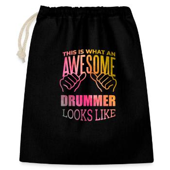 Drum - Gift Bag 40 x 50 cm - black - Front