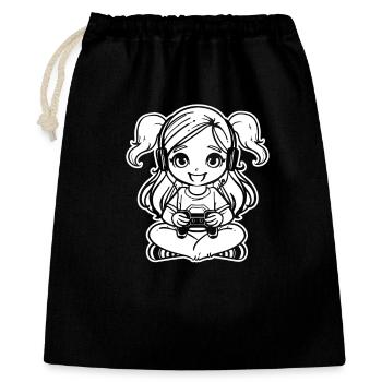 Joueur - Sac cadeau 40 x 50 cm - noir - Devant