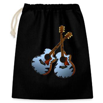 Musicien guitare - Sac cadeau 40 x 50 cm - noir - Devant
