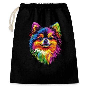 Pomeranian Pomeranian Pom Sweet German Spitz - Gift Bag 40 x 50 cm - black - Front