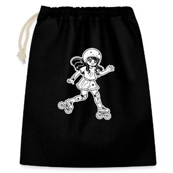 Roller Skate Girl Cartoon - Gift Bag 40 x 50 cm - black - Front