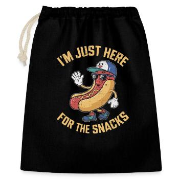 Football - Lustig Je suis juste là pour les collations - Sac cadeau 40 x 50 cm - noir - Devant