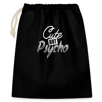 Mignon mais psycho Mignon mais fou Cadeau Girls - Sac cadeau 40 x 50 cm - noir - Devant