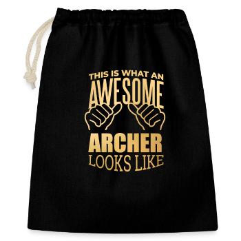 Archery - Gift Bag 40 x 50 cm - black - Front