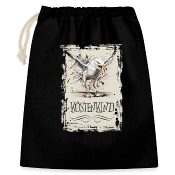 Coastal Child - Seagull Sketch - Gift Bag 40 x 50 cm - black - Front