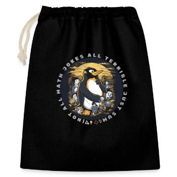Not All Math Jokes All Terrible Just Sum Penguin - Gift Bag 40 x 50 cm - black - Front