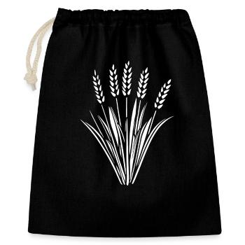 5 ears of grain wheat - Gift Bag 40 x 50 cm - black - Front