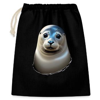 Beautiful seal - Gift Bag 40 x 50 cm - black - Front