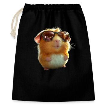 Meerschweinchen Nagetiere Capybara Süßes Nager - Geschenkbeutel aus Baumwolle (40 x 50 cm) - Schwarz - Vorne