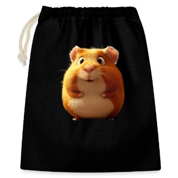 Meerschweinchen Nagetiere Capybara Süßes Nager - Geschenkbeutel aus Baumwolle (40 x 50 cm) - Schwarz - Vorne