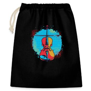 Dessin de violon - Sac cadeau 40 x 50 cm - noir - Devant