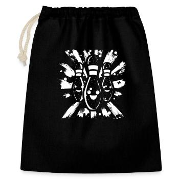 Dessin animé Bowling - Sac cadeau 40 x 50 cm - noir - Devant