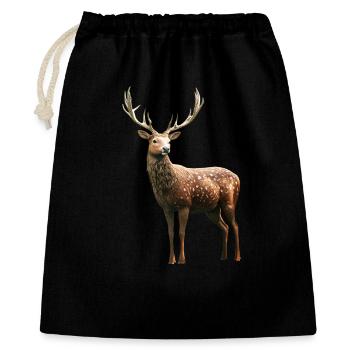 Deer, Antlers, Hunting, Deer, Reindeer, Red Deer, Hunter - Gift Bag 40 x 50 cm - black - Front