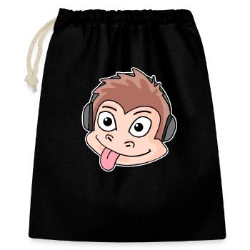 Monkey Head Animal Headphones Music - Gift Bag 40 x 50 cm - black - Front