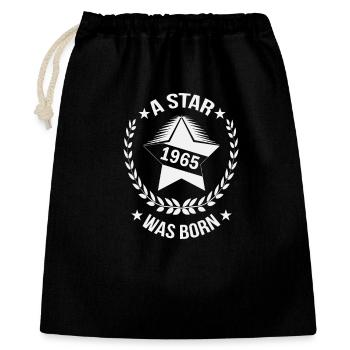 Anniversaire 1965 Naissance de l’étoile - Sac cadeau 40 x 50 cm - noir - Devant