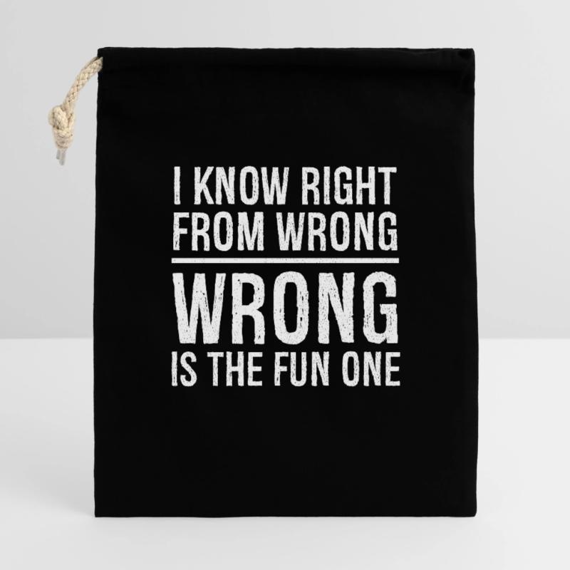 I know right from wrong Gift Bag 40 x 50 cm