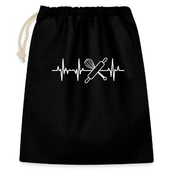 Batteur à main heartbeat - Sac cadeau 40 x 50 cm - noir - Devant