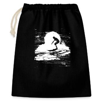 Croquis de surf - Sac cadeau 40 x 50 cm - noir - Devant