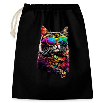 Britisch Kurzhaar Katze BKH Katzenmama Süße Katzen - Geschenkbeutel aus Baumwolle (40 x 50 cm) - Schwarz - Vorne