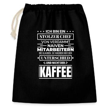 Stolzer Chef Von Verdammt Naiven Mitarbeitern - Geschenkbeutel aus Baumwolle (40 x 50 cm) - Schwarz - Vorne