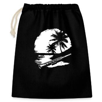 Flûte graphique - Sac cadeau 40 x 50 cm - noir - Devant