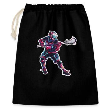 Lacrosse Player Graphics - Gift Bag 40 x 50 cm - black - Front
