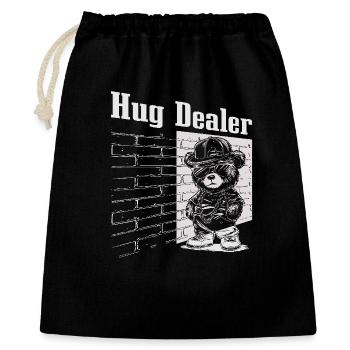 Cool Gangster Teddy Bear dans le rôle du croupier de câlins - Sac cadeau 40 x 50 cm - noir - Devant