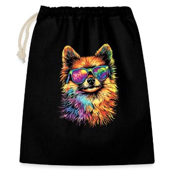 Pomeranian Pomeranian Pom Sweet German Spitz - Gift Bag 40 x 50 cm - black - Front