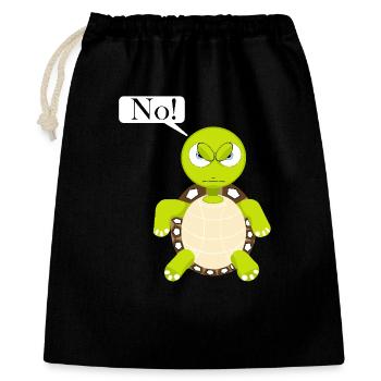 Pas de tortue, pas de bande dessinée amusante, non - Sac cadeau 40 x 50 cm - noir - Devant