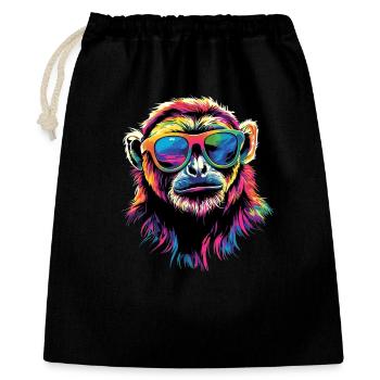 Gibbon Monkey Whitehand Gibbon Monkey Cute Lar Gibbons - Gift Bag 40 x 50 cm - black - Front