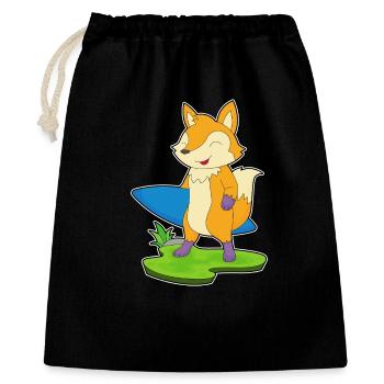 Été de surf Fox Surf - Sac cadeau 40 x 50 cm - noir - Devant