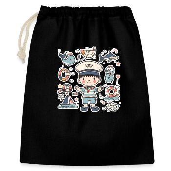 Little Sailor Cartoon Look - Gift Bag 40 x 50 cm - black - Front