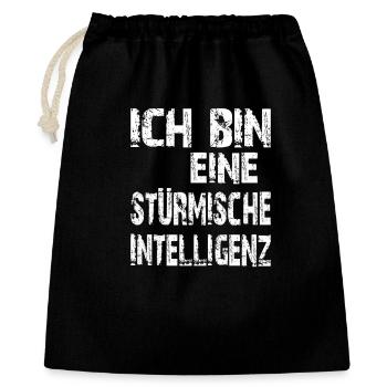 AI Saying I'm a Stormy Intelligence - Gift Bag 40 x 50 cm - black - Front