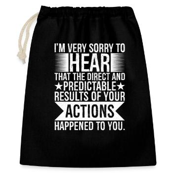 Je suis vraiment désolé d’apprendre que le - Sac cadeau 40 x 50 cm - noir - Devant