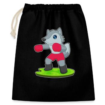 Wolf Boxer Gants de boxe Boxe - Sac cadeau 40 x 50 cm - noir - Devant