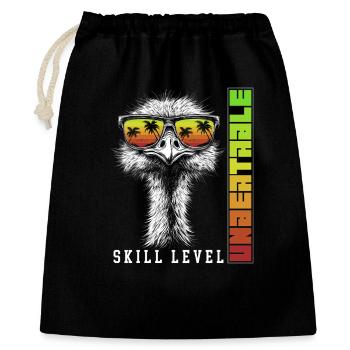 Autruche Lunettes de Soleil Oiseau Cadeau Imbattable - Sac cadeau 40 x 50 cm - noir - Devant
