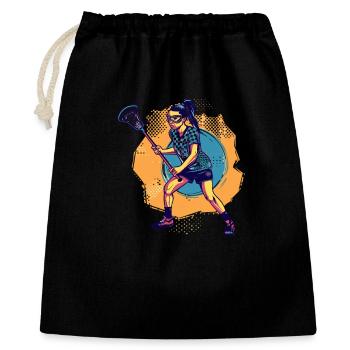 Oldschool Lacrosse Girls - Gift Bag 40 x 50 cm - black - Front