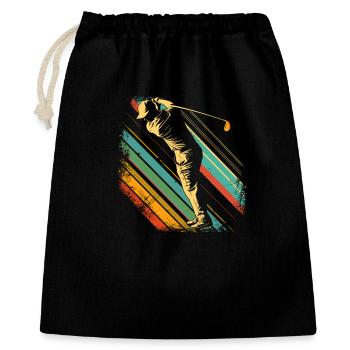 Golfer 80s - Gift Bag 40 x 50 cm - black - Front