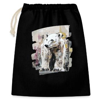 Polar Bear Graffiti Sprayer - Gift Bag 40 x 50 cm - black - Front