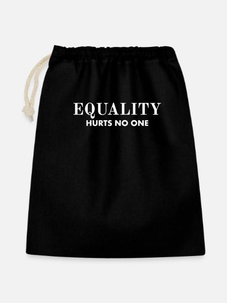 Equality Hurts No One Pride Month LGBTQ - Gift Bag 40 x 50 cm - black