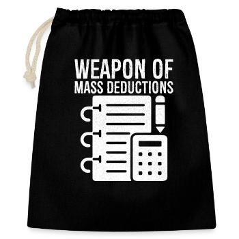 Arme de masse déduction calculatrice - Sac cadeau 40 x 50 cm - noir - Devant
