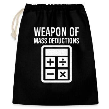 Arme de déductions de masse - Sac cadeau 40 x 50 cm - noir - Devant