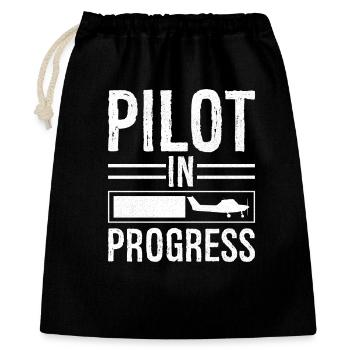 Pilot In progress - Gift Bag 40 x 50 cm - black - Front