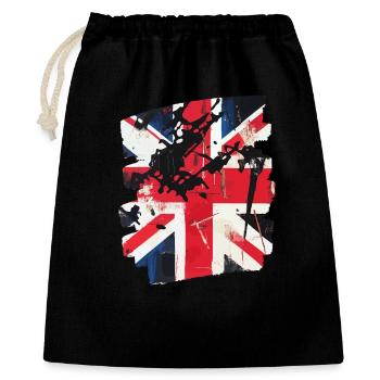 Great Britain Flag England Union Jack - Gift Bag 40 x 50 cm - black - Front