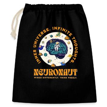 Neurospicy Neurodivergent Astronaut Brain - Gift Bag 40 x 50 cm - black - Front